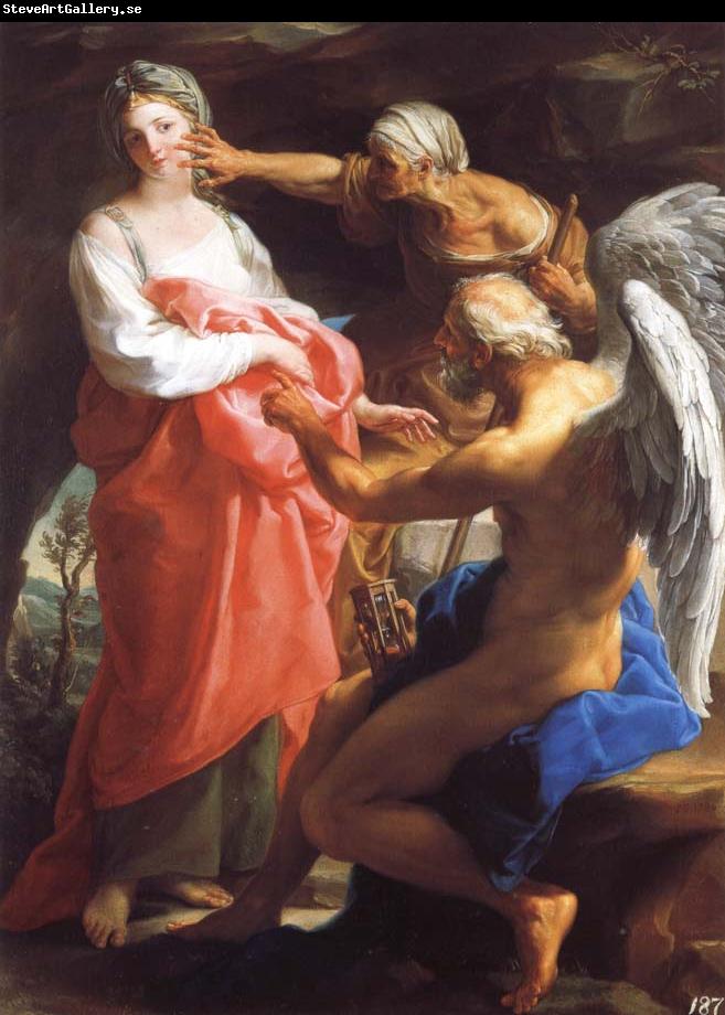 Pompeo Batoni Time Orders Old Age to Destroy Beauty